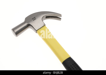 Fibreglass shaft claw hammer, with clipping path Stock Photo