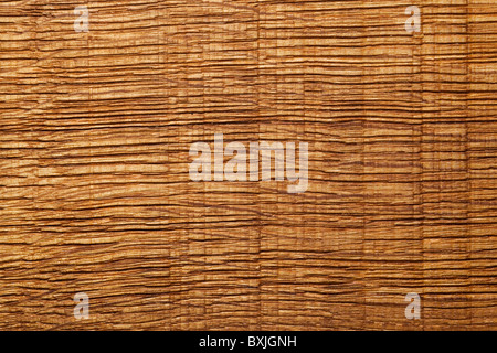 Oak dark smoked brushed oiled Quercus wood texture Stock Photo