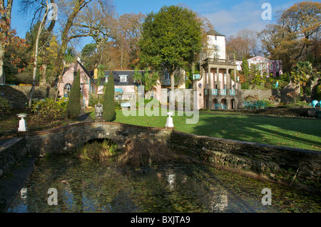 Portmeirion Gwynedd, North Wales UK Stock Photo