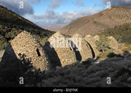 Death Valley National Park's Wildrose Canyon Charcoal Kilns are considered to be the best surviving examples of such kilns. Stock Photo