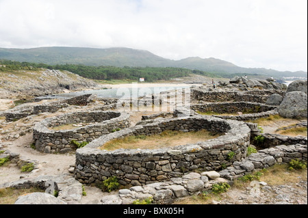 The Celtic settlement of Castro de Barona, Galicia Spain Stock Photo