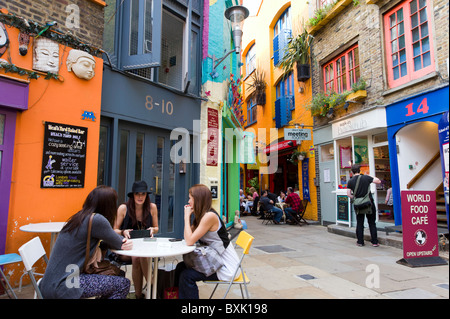 Cafe in Neal's Yard, London, England, UK Stock Photo