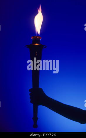 Ceremonial Olympic style torch. Stock Photo