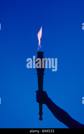 Ceremonial Olympic style torch. Stock Photo