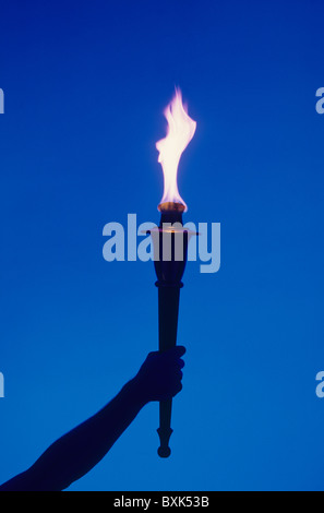 Ceremonial Olympic style torch. Stock Photo