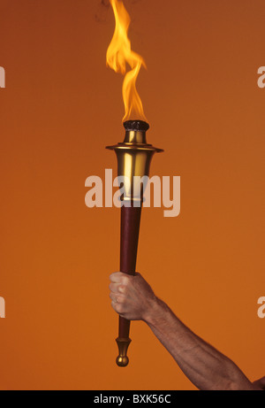 Ceremonial Olympic style torch. Stock Photo