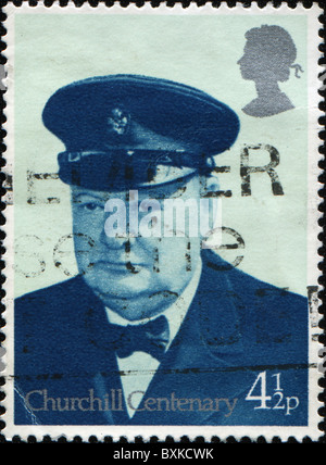 GREAT BRITTAN - CIRCA 1960: A postage stamp printed in Great Brittan showing Winston Churchill, circa 1960 Stock Photo