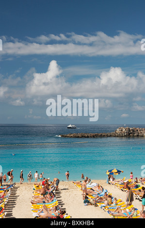 Playa De Los Amadores Near Puerto Rico. Stock Photo