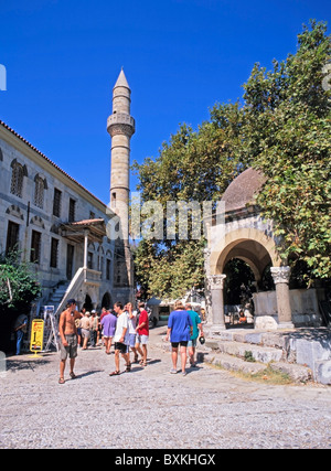 Greece, Kos, Kos Town, Minaret Stock Photo