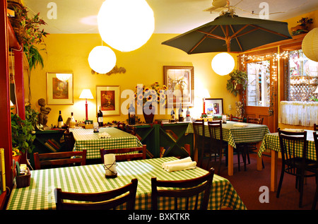 Interior area of a restaurant in Sutter Creek, California Stock Photo