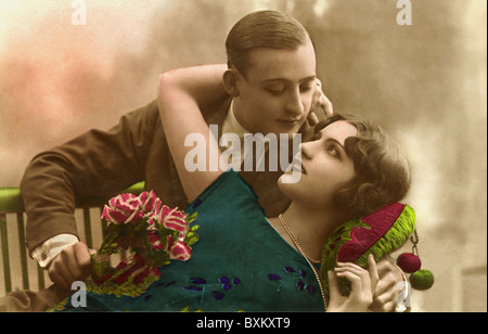 people, couples, love couple, Romania, 1927, Additional-Rights-Clearences-Not Available Stock Photo