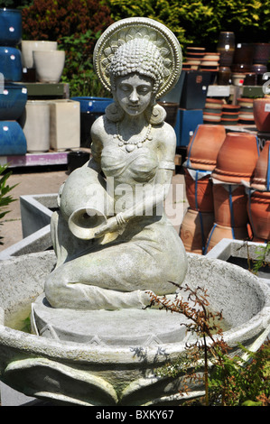 Water fountain sculpture of a Thai Lady Stock Photo