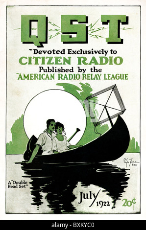 broadcast, radio, early American radio journal, USA, July 1922, Additional-Rights-Clearences-Not Available Stock Photo