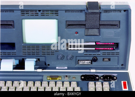computing / electronics, computer, notebook, Osborne-1, first portable personal computer, detail, USa, 1981, Additional-Rights-Clearences-Not Available Stock Photo