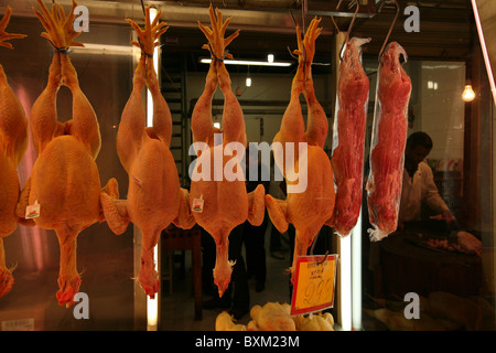 Central Meat Market in Athens, Greece. Stock Photo
