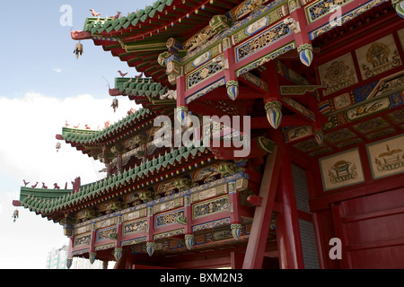 Peace Gate, Summer Palace, Bogd Khaan palace, museum, Ulaanbaatar, Mongolia Stock Photo