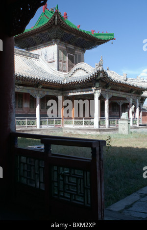 Main temple, Nogoon Laviran, Summer Palace, Bogd Khaan palace, museum, Ulaanbaatar, Mongolia Stock Photo