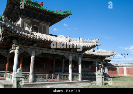 Main temple, Nogoon Laviran, Summer Palace, Bogd Khaan palace, museum, Ulaanbaatar, Mongolia Stock Photo