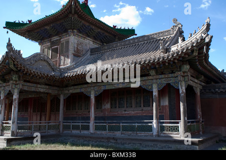 Main temple, Nogoon Laviran, Summer Palace, Bogd Khaan palace, museum, Ulaanbaatar, Mongolia Stock Photo