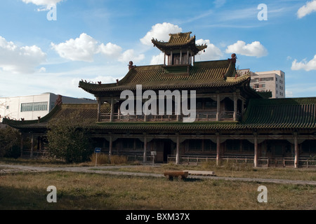 Main temple, Nogoon Laviran Summer Palace, Bogd Khaan palace, museum, Ulaanbaatar, Mongolia Stock Photo