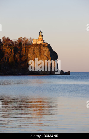 Late afternoon view of Split Rock lighthouse on Lake Superior, Minnesota. Stock Photo