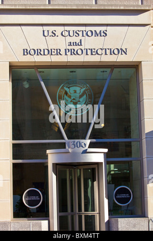 U.S. Customs and Border Protection, Homeland Security Office in the Ronald Reagan Building in Washington DC Stock Photo