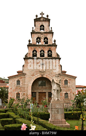 Iglesia de la Asunción de Cangas de Onís - Asturias, Spain Stock Photo