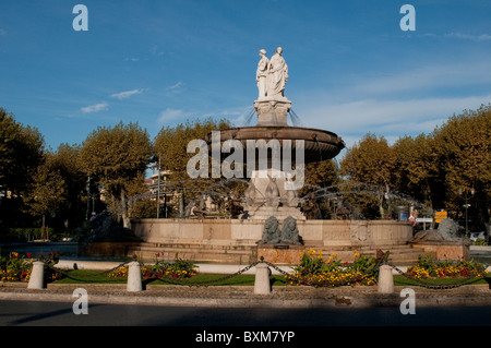 fountain of rotonde, , place du General De Gaulle, Aix en 