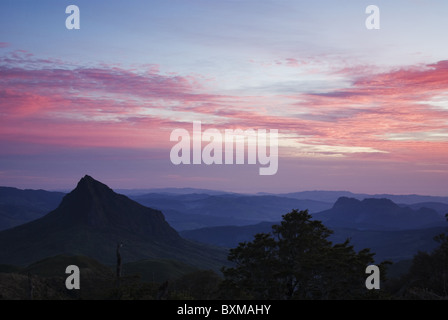 World's earliest sunrise at Mt Hikurangi,East Cape,New Zealand Stock Photo