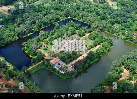 Aerial shot of temples near Siem Reap, Cambodia Stock Photo