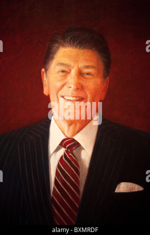 Portrait of President Ronald Reagan, by Henry C. Casselli Jr Stock Photo