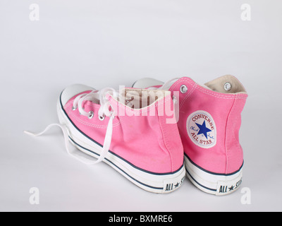 Pink sneaker high top upper Stock Photo