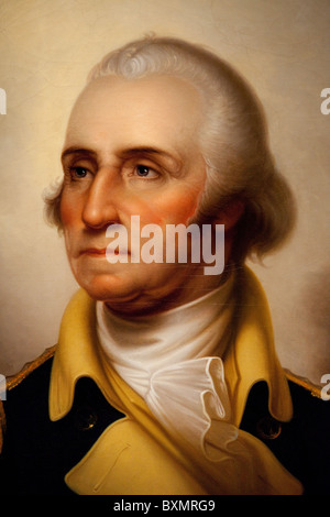 Portrait of President George Washington, by Rembrandt Peale Stock Photo