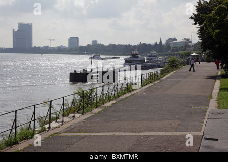 View on Bonn along the Rhine Stock Photo