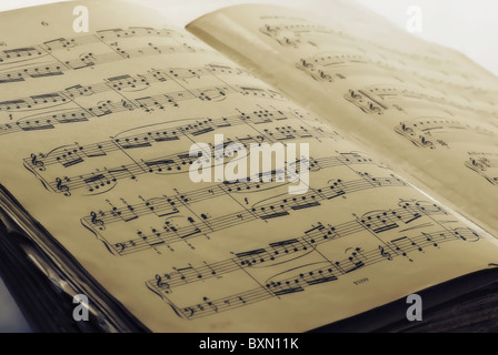 Old Sheet Music Stock Photo