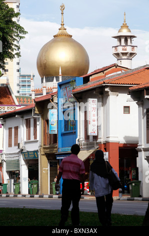 Singapore: Masjid Sultan Mosque. The mosque is considered one of the most important mosques in Singapore. Stock Photo