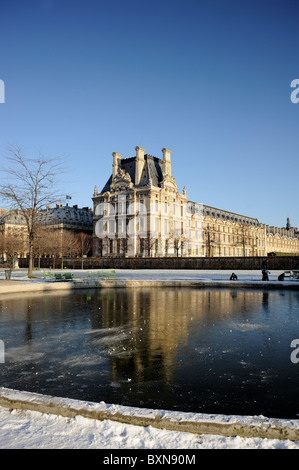 Paris France Tuilleries garden in winter time Stock Photo