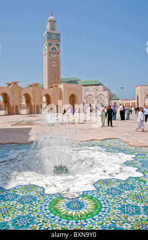 Morocco's Hassan II Mosque in Casablanca is world's 5th largest with world's tallest minaret Stock Photo