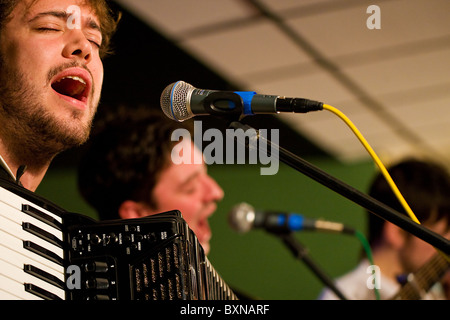 Rock Band Mumford and Sons in concert Stock Photo