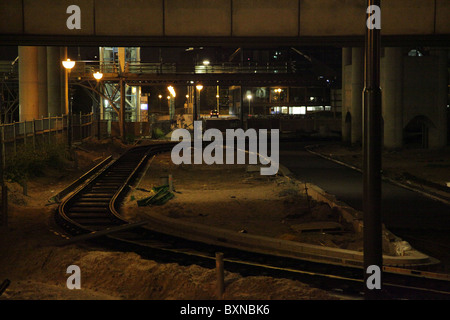 Amsterdam Sloterdijk train station at night Stock Photo