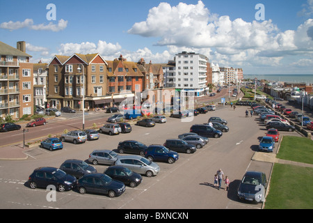 car park at the de la warr pavilion in bexhill on sea in east sussex england Stock Photo