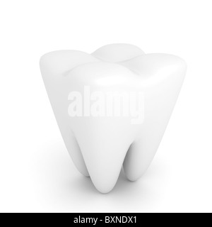 Tooth over white background Stock Photo