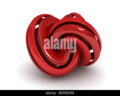 Abstract 3D torus knot Stock Photo
