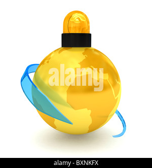 Globe over white background Stock Photo