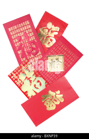 Chinese New Year Red Packets Stock Photo