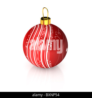 Christmas ball over white Stock Photo