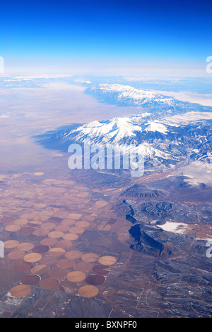 Aerial view of snow covered mountains in northeastern Iran Stock Photo ...