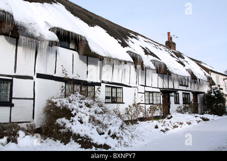 Thatched Cottages - Wendover - Buckinghamshire Stock Photo