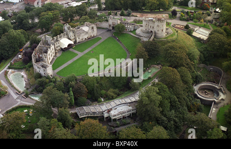 Aerial view of Dudley Castle and Zoo West Midlands England Uk Stock Photo