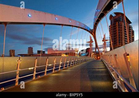 The Footbridge Salford Quays Manchester Stock Photo